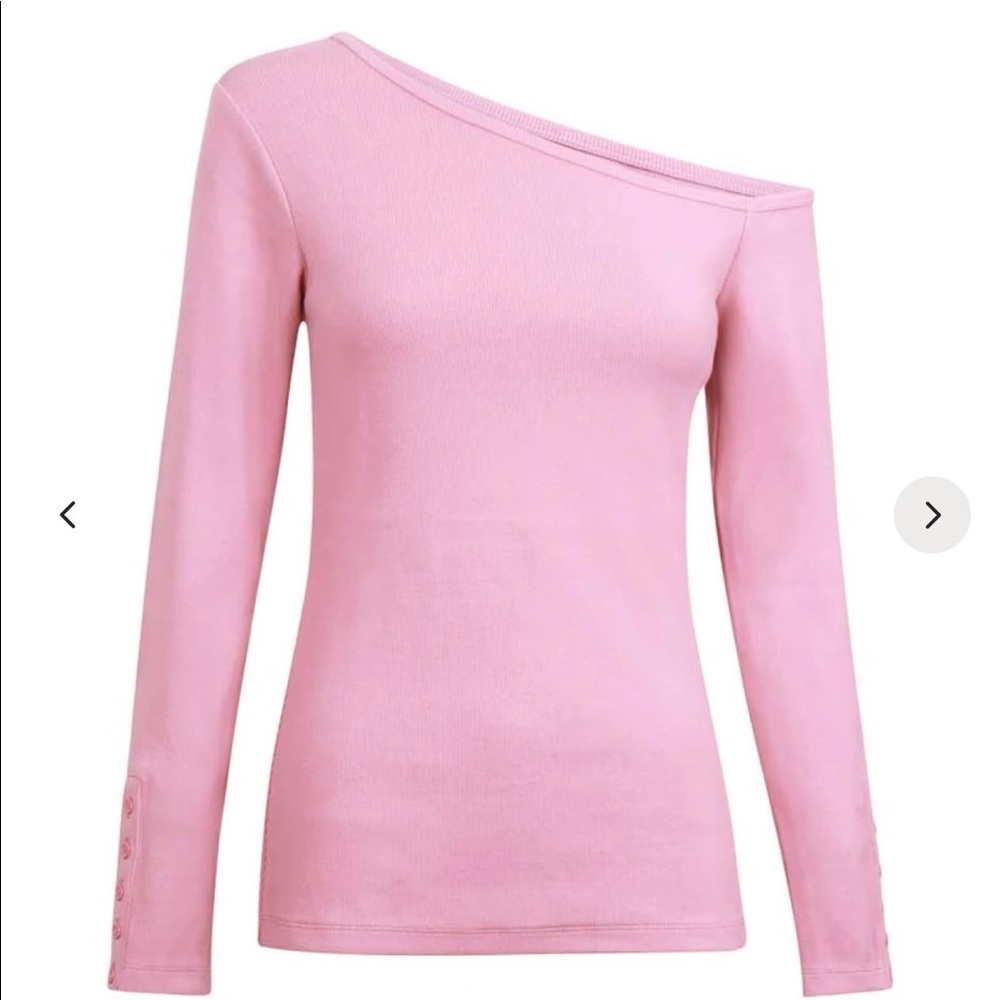 Decjuba off the shoulder pink long sleeve top BNWOT - Picture 2 of 3